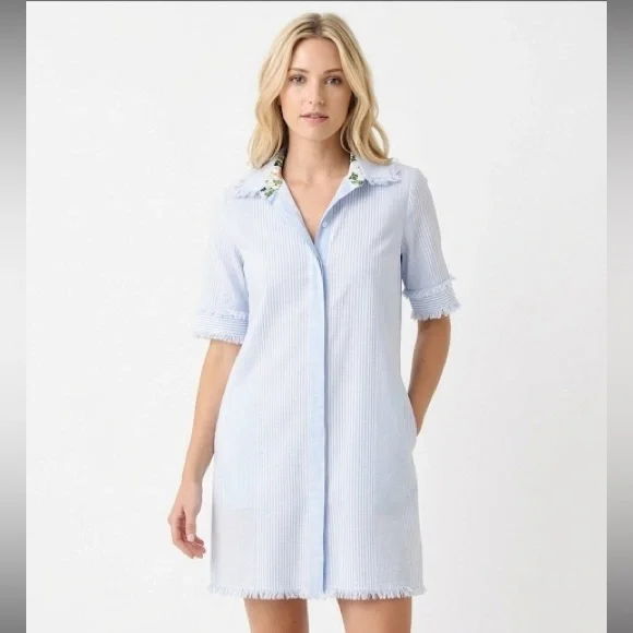 Dizzie Lizzie blue striped dress size xsmall - Picture 1 of 6